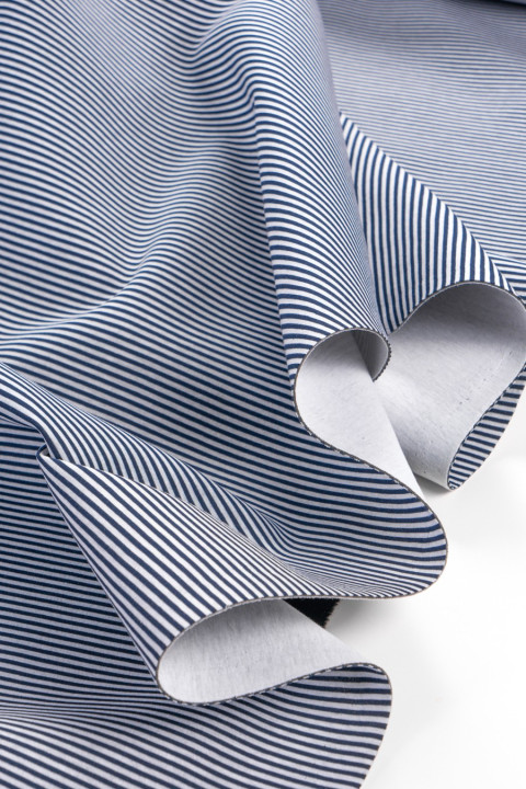 Knitted foam (diver) gray in navy stripe