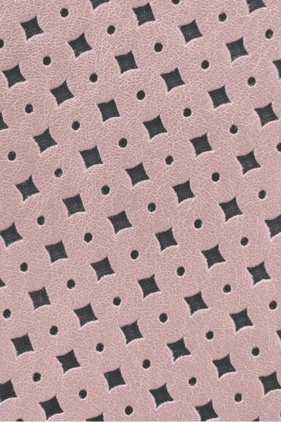 Eco genombrutet läder ljus iriserande rosa