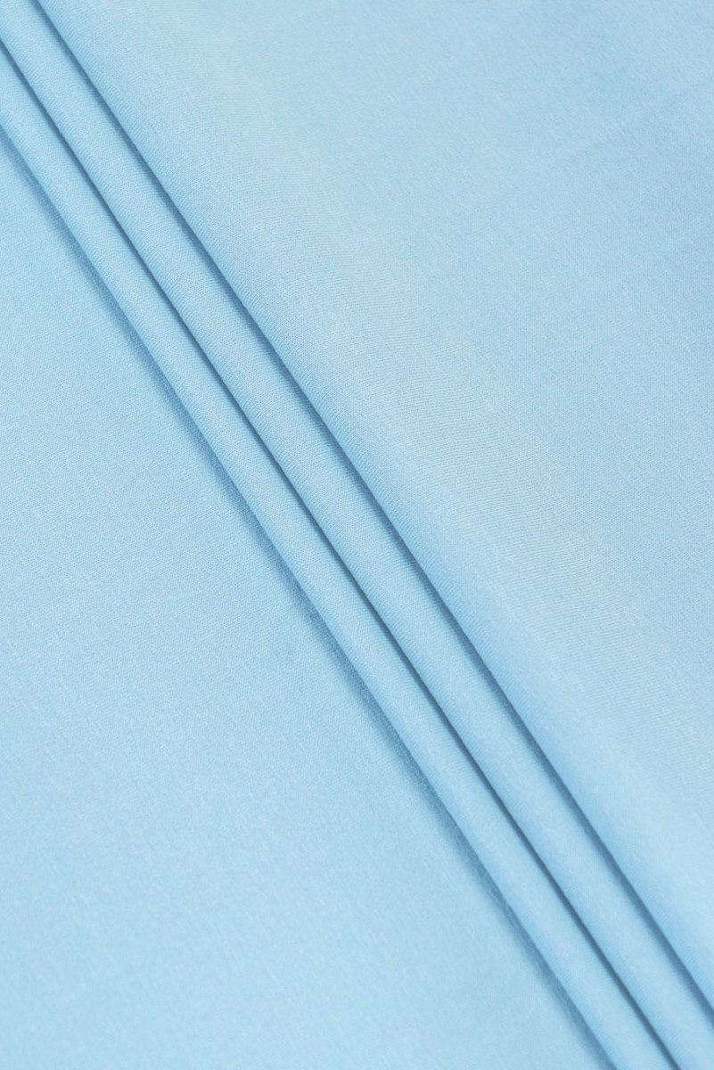 Tissu tricoté en viscose bleu