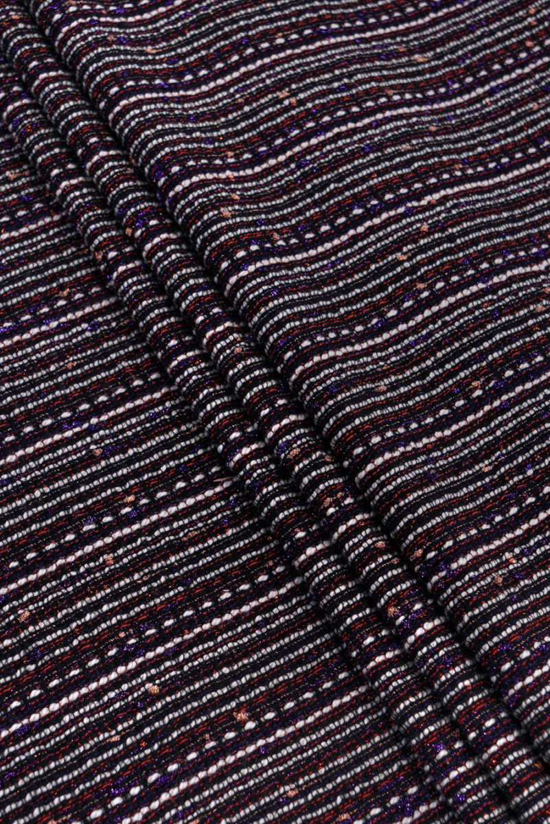 Tkanina typu chanel czarno-fioletowa