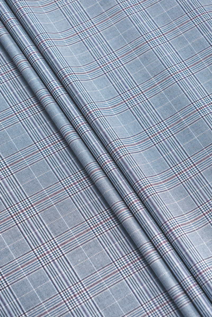 Blue checkered polyviny