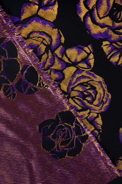 Black jacquard with flowers coupon
