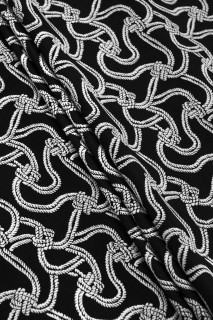 Jacquard con cordones blanco y negro