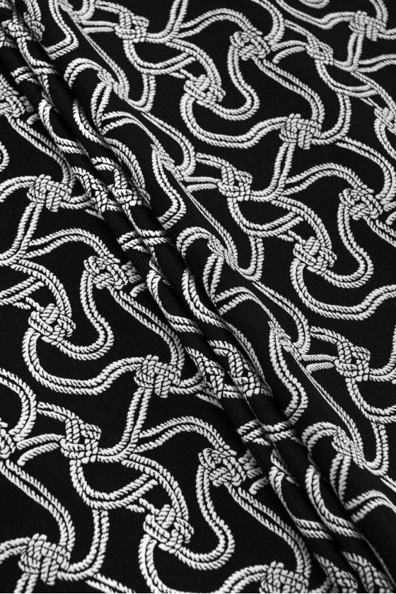 Jacquard in Seilen weiß und schwarz
