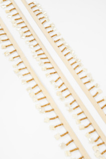 Nastro con perline di legno