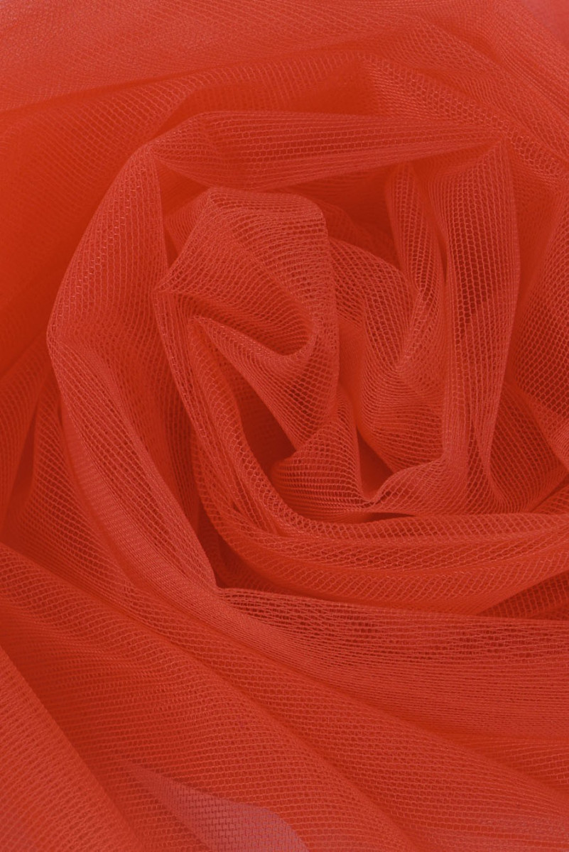 Tulle corallien tendre extensible dans les deux directions COUPON 100 cm