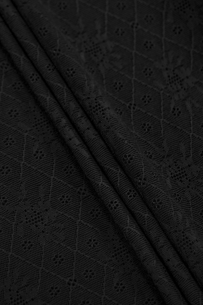 Soft patterned black mesh