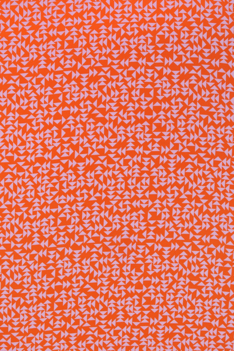 Orange silk crepe in threesomes