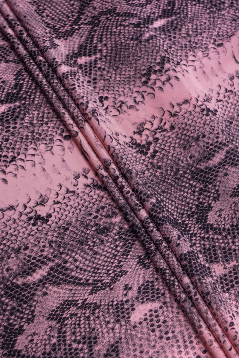 Crepe silk snake pattern - pink