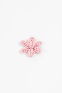 Uldblomst beskidt pink applikation