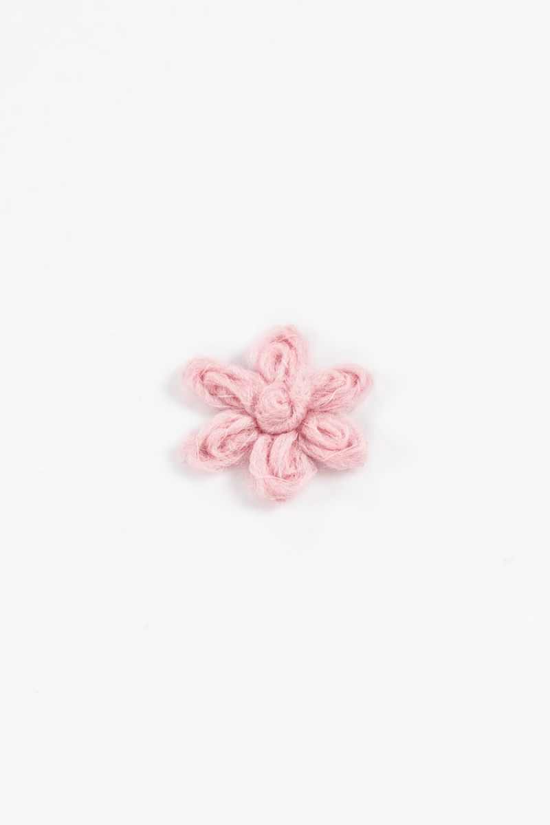 Gyapjú virág piszkos rózsaszín rátét