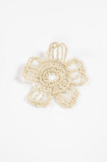 Wool flower beige large appasly