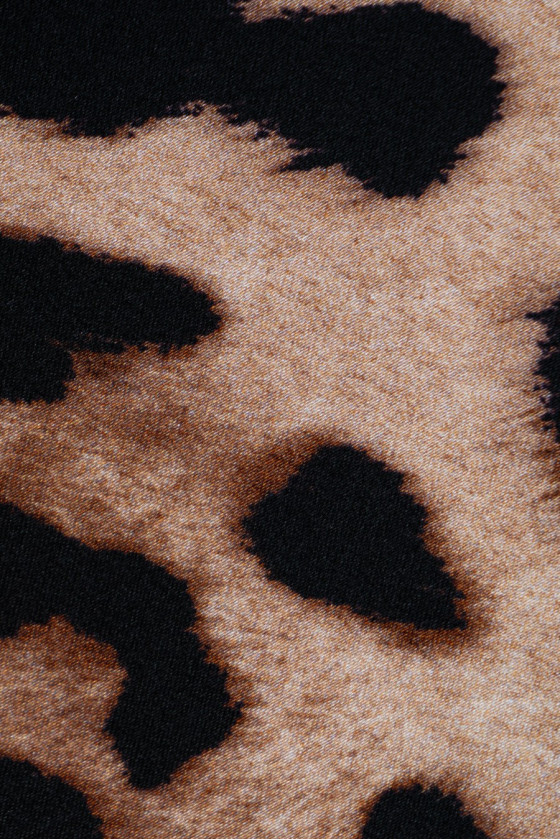 Leopard silk satin