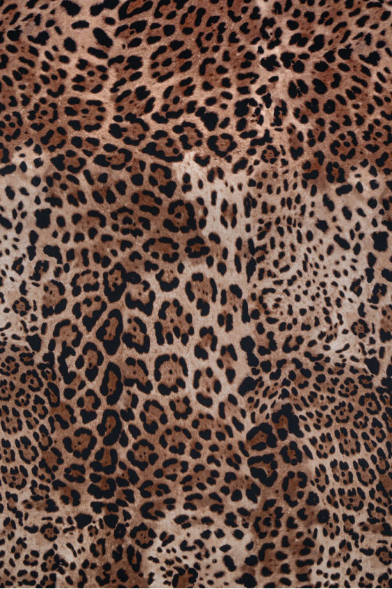 Leopard silk satin