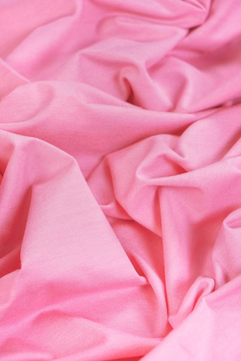 Tejido de punto de viscosa rosa claro