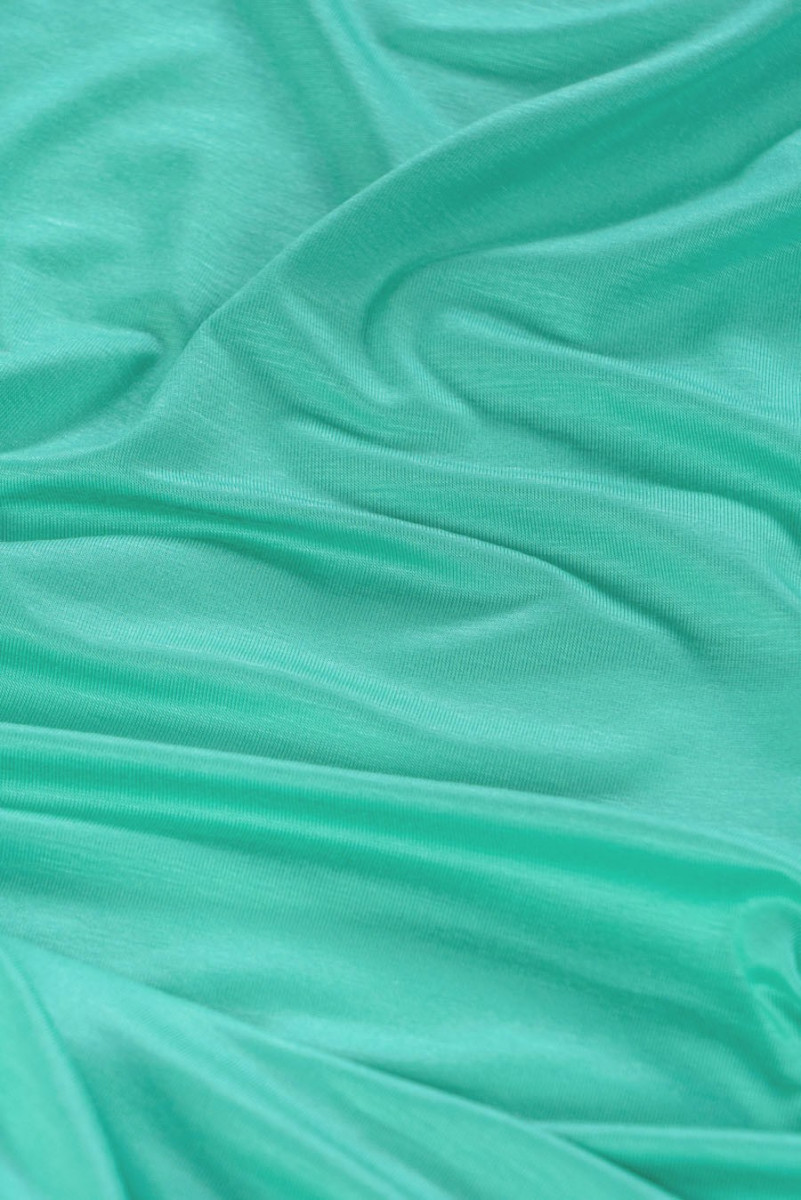 Dzianina wiskozowa jasny turkus KUPON 80cm