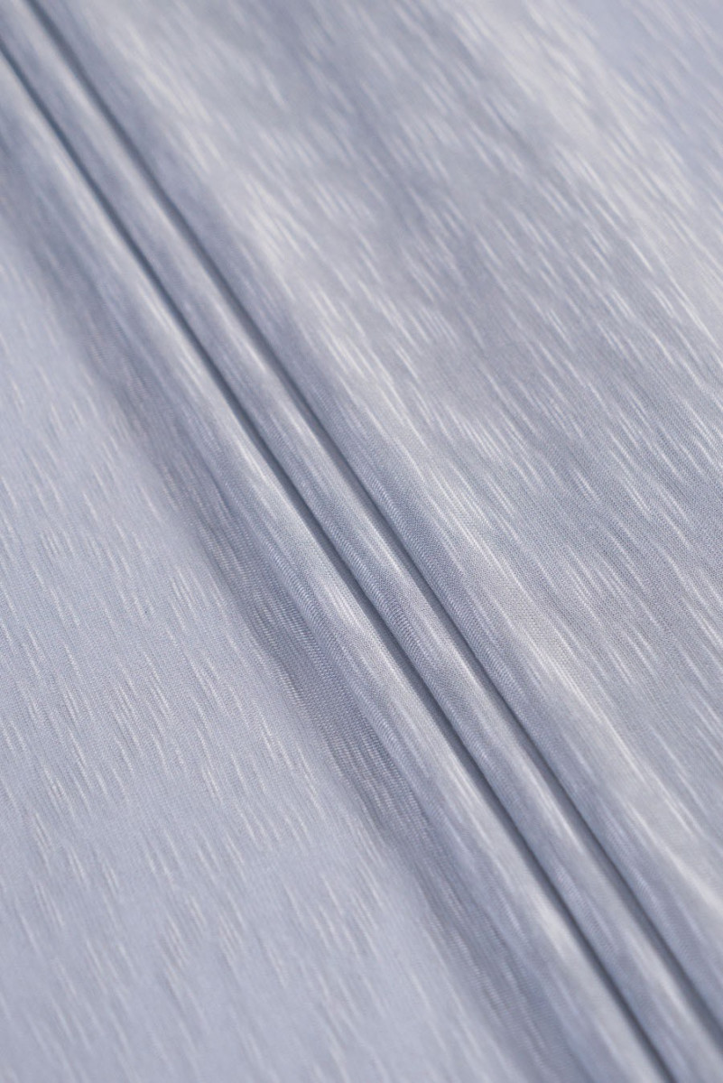 Tessuto a maglia di viscosa grigio-blu melange