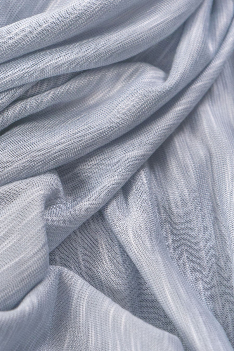 Viscose gebreide stof grijs-blauw gemêleerd