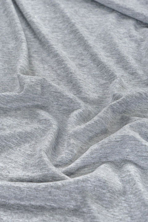 Viscose fabric gray - shiny