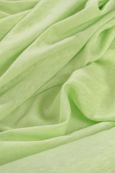 Knitted linen - bright green