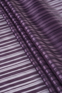 Organza a righe di seta viola