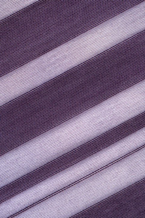 Striped purple silk organza