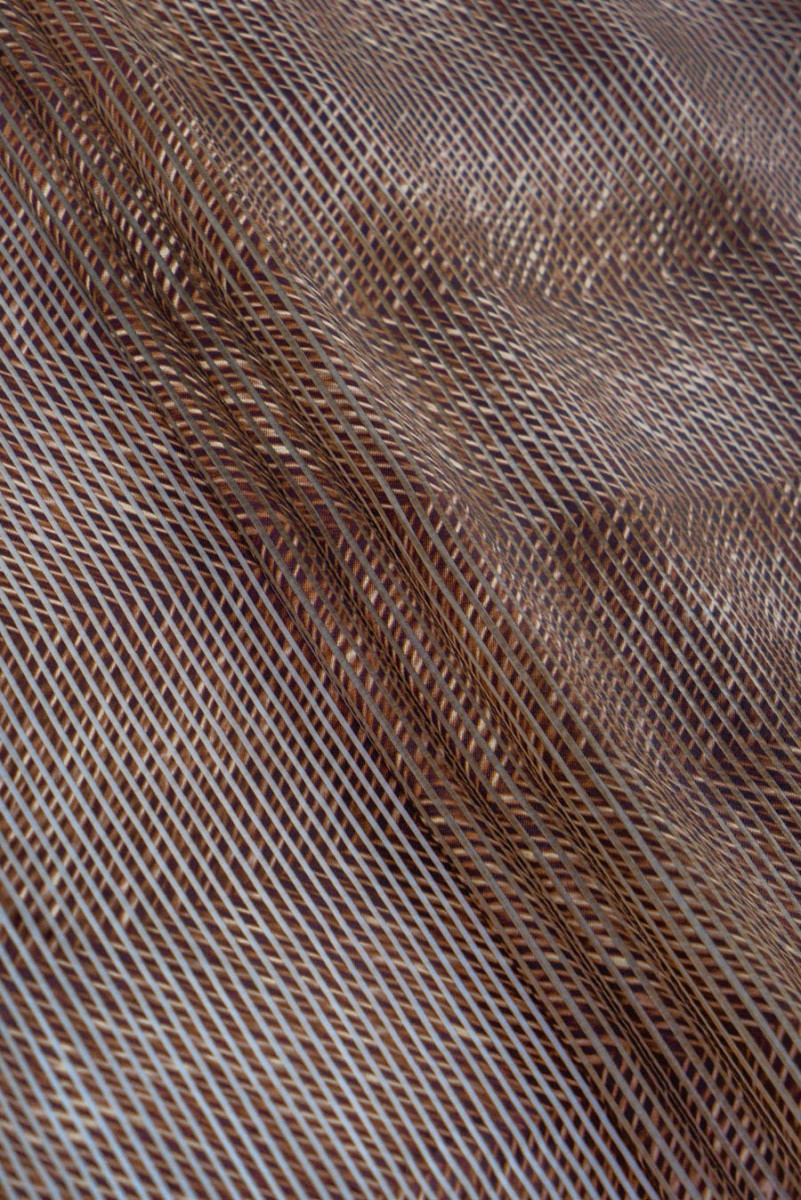 Organza striped with zigzag motif