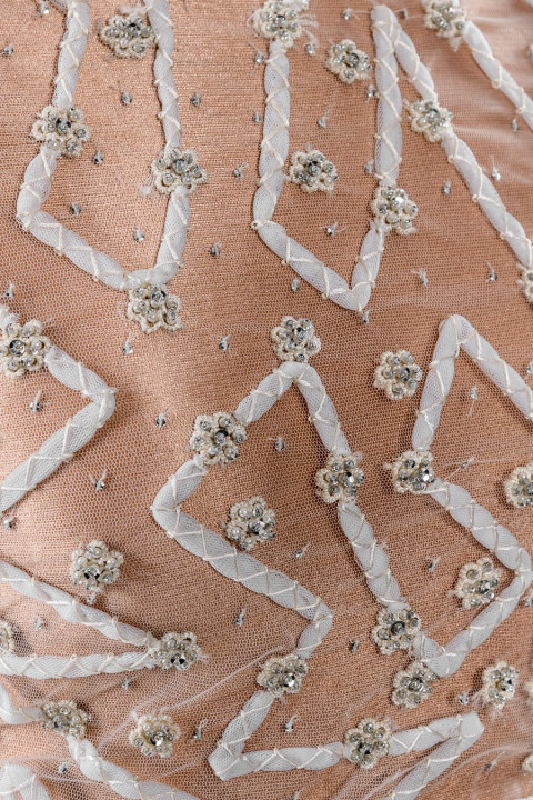 Corset application - tulle zigzags