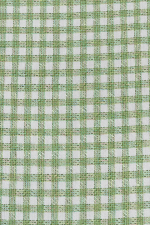 Chanel fabric white and green plaid