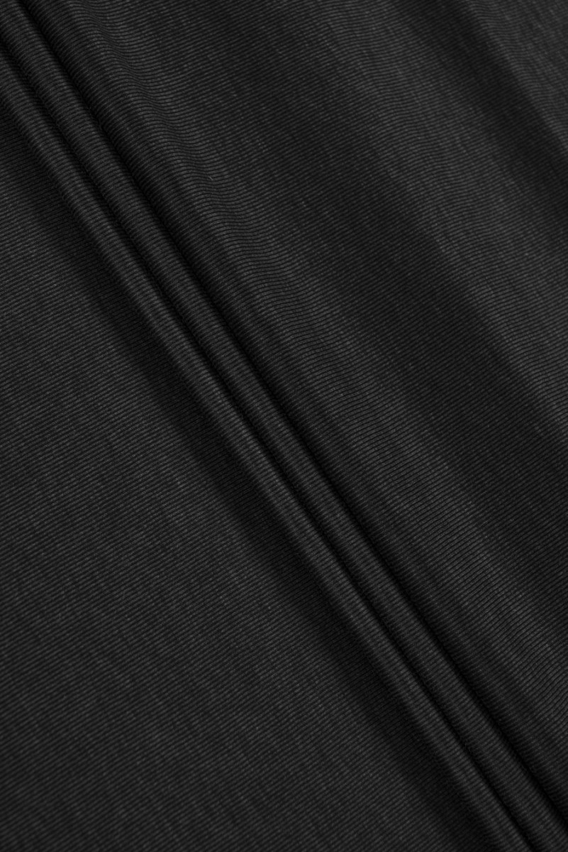 Tissu tricoté en coton rayé - graphite