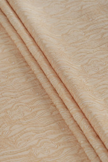 Jacquard fabric - beige with gold thread