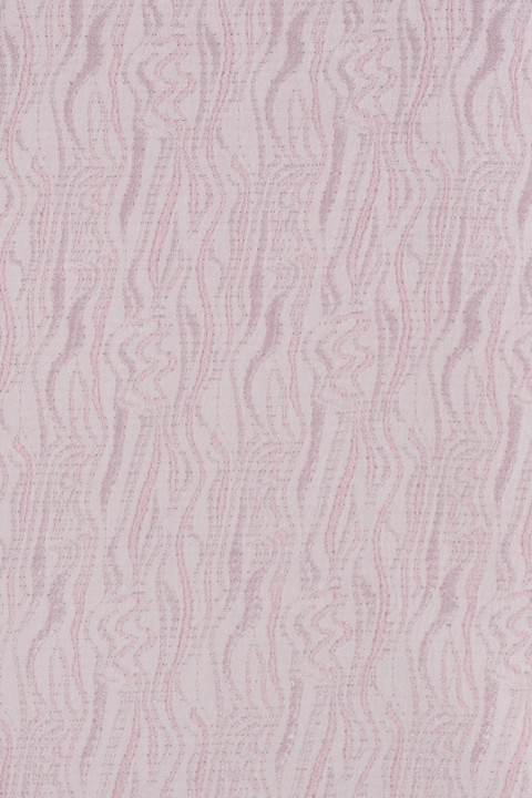 Jacquard fabric - pink with silver thread
