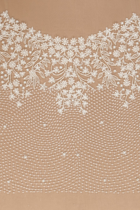 Bruiloft appliqué - een korset dicht versierd met bloemen