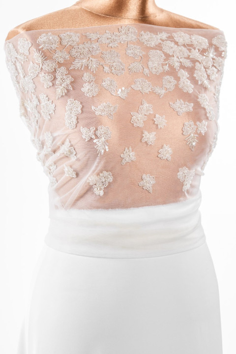 Wedding appliess - corset with flowers