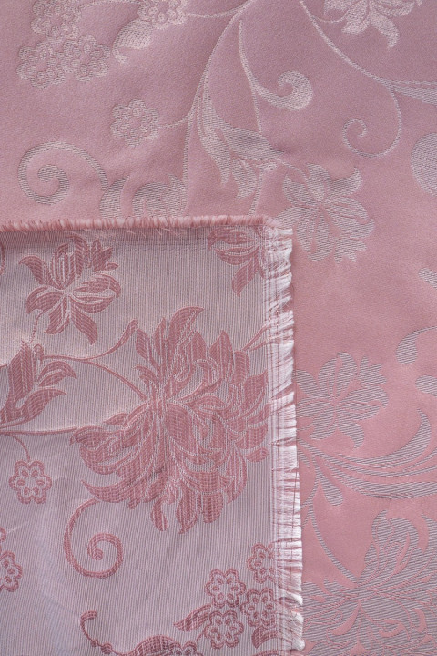 Jacquard fabric - pink in flowers