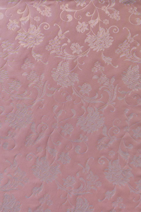 Jacquard fabric - pink in flowers