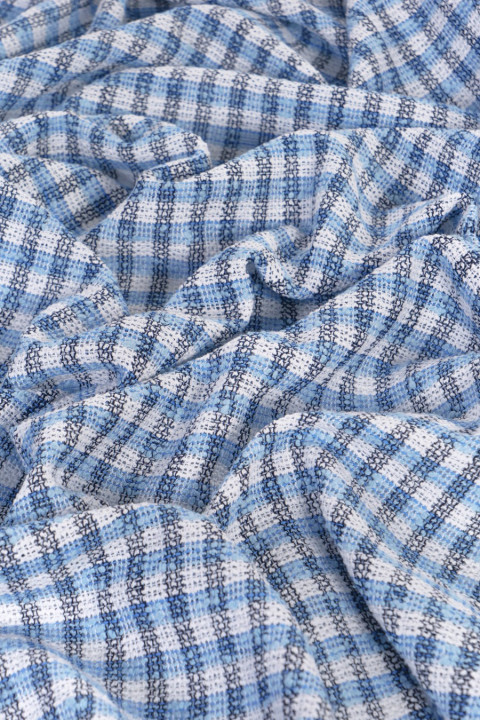 Chanel fabric grille white-blue
