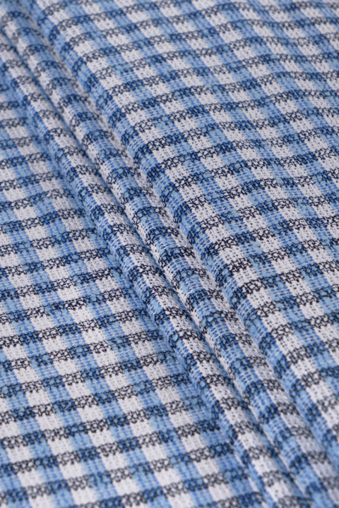 Chanel fabric grille white-blue