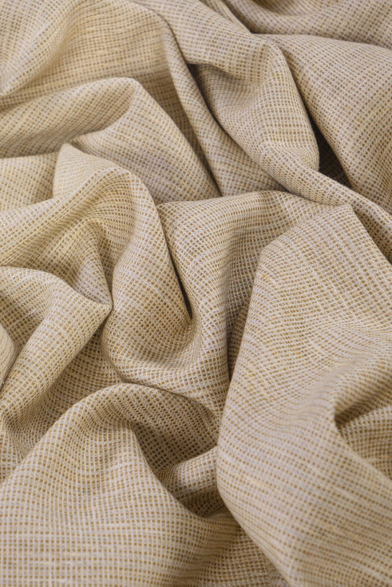 Tkanina kostiumowa biało-beżowa KUPONY