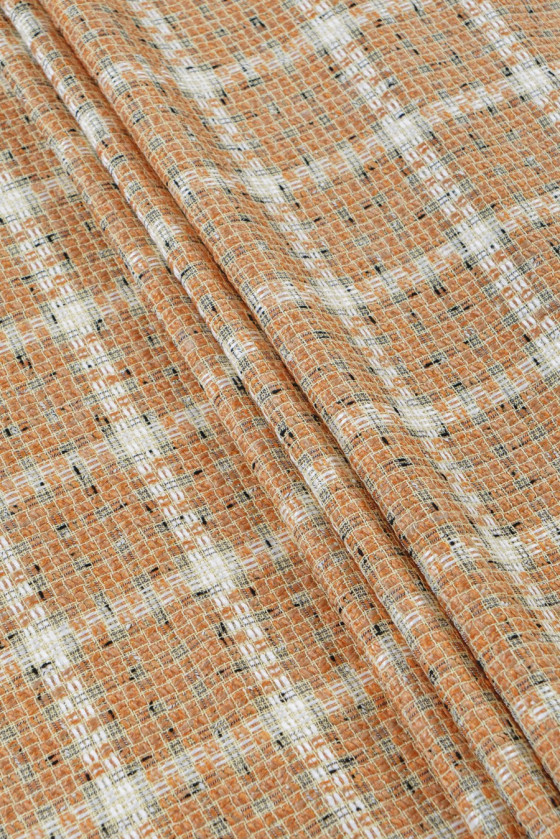 Tkanina typu chanel w kratę...