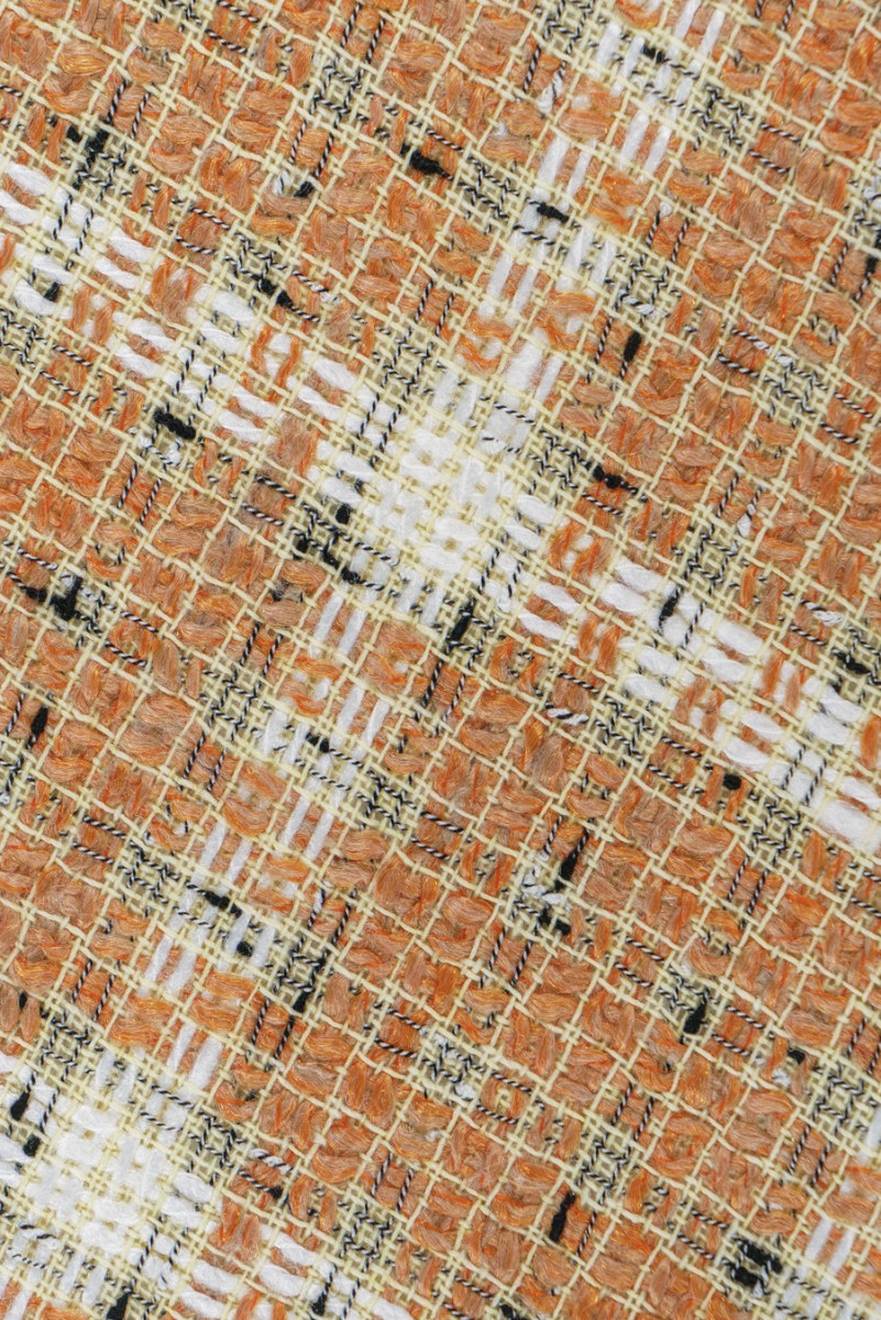 Tkanina typu chanel w kratę KUPON 100cm