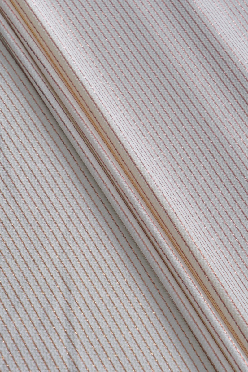 Jacquard fabric in copper strips
