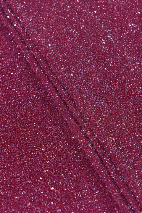 Evening fabric with beads - dark pink