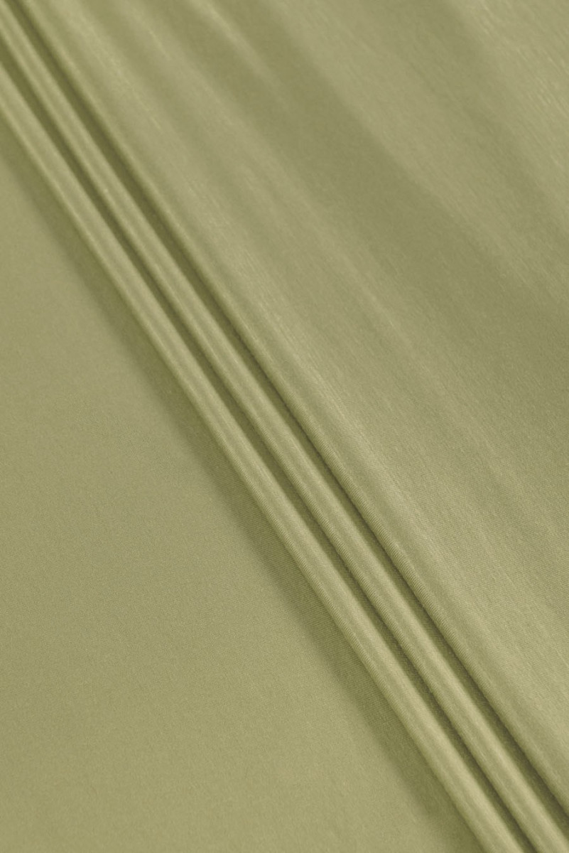 Viskosstickat tyg - smutsgrön