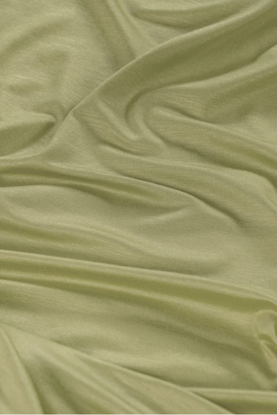 Viscose gebreide stof - vuilgroen