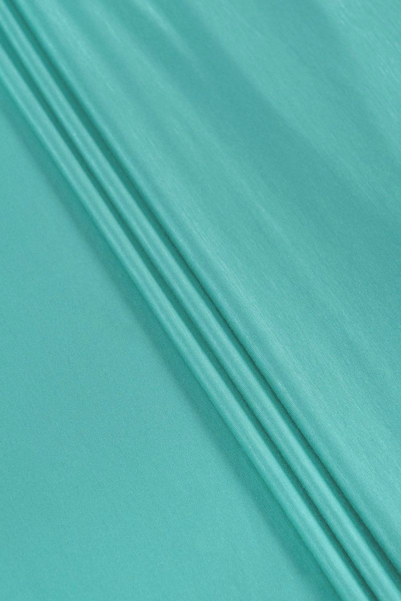 Viscose knitted fabric for a blouse - turquoise