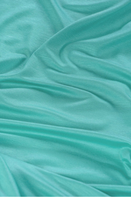 Tissu tricoté en viscose pour un chemisier - turquoise