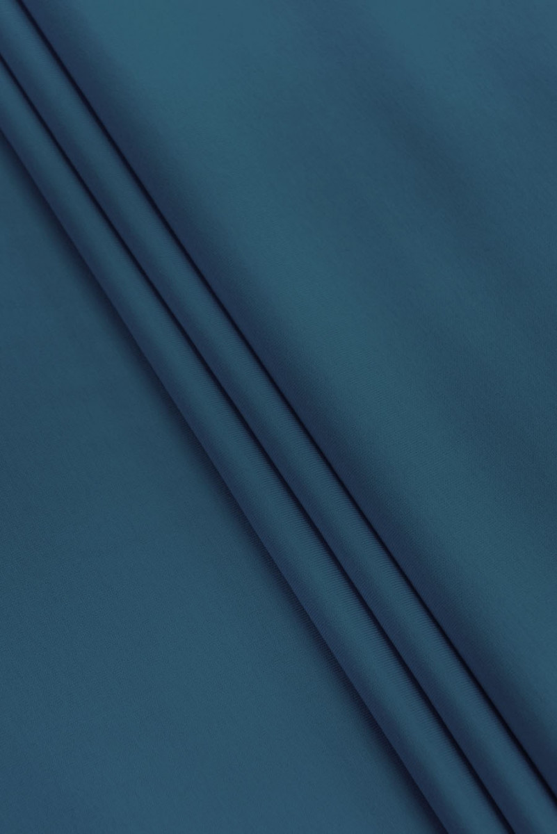 Viskose strikket stof - havblå
