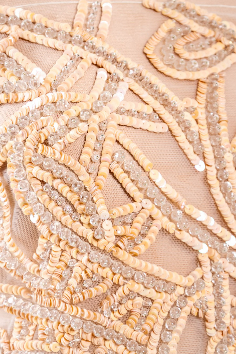 Application - corset with apricot sequins