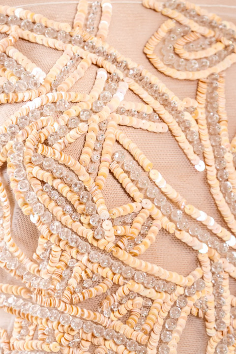 Application - corset with apricot sequins